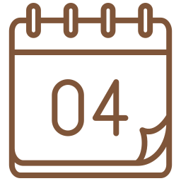 Icone marron calendrier