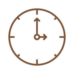 Icone marron horloge